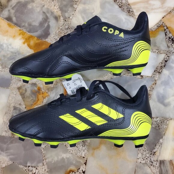 Adidas Copa Sense.4 FxGJ Soccer Cleat Core Black/Solar Yellow US Little Boy's 3 - Picture 2 of 10